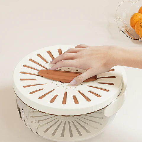 Fleximand™ 2-in-1 Afgiethulp en Bewaarmand | Was & bewaar