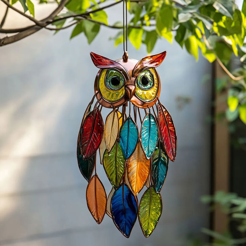 Kleurrijke Uil‑Design – Licht & Handgemaakt