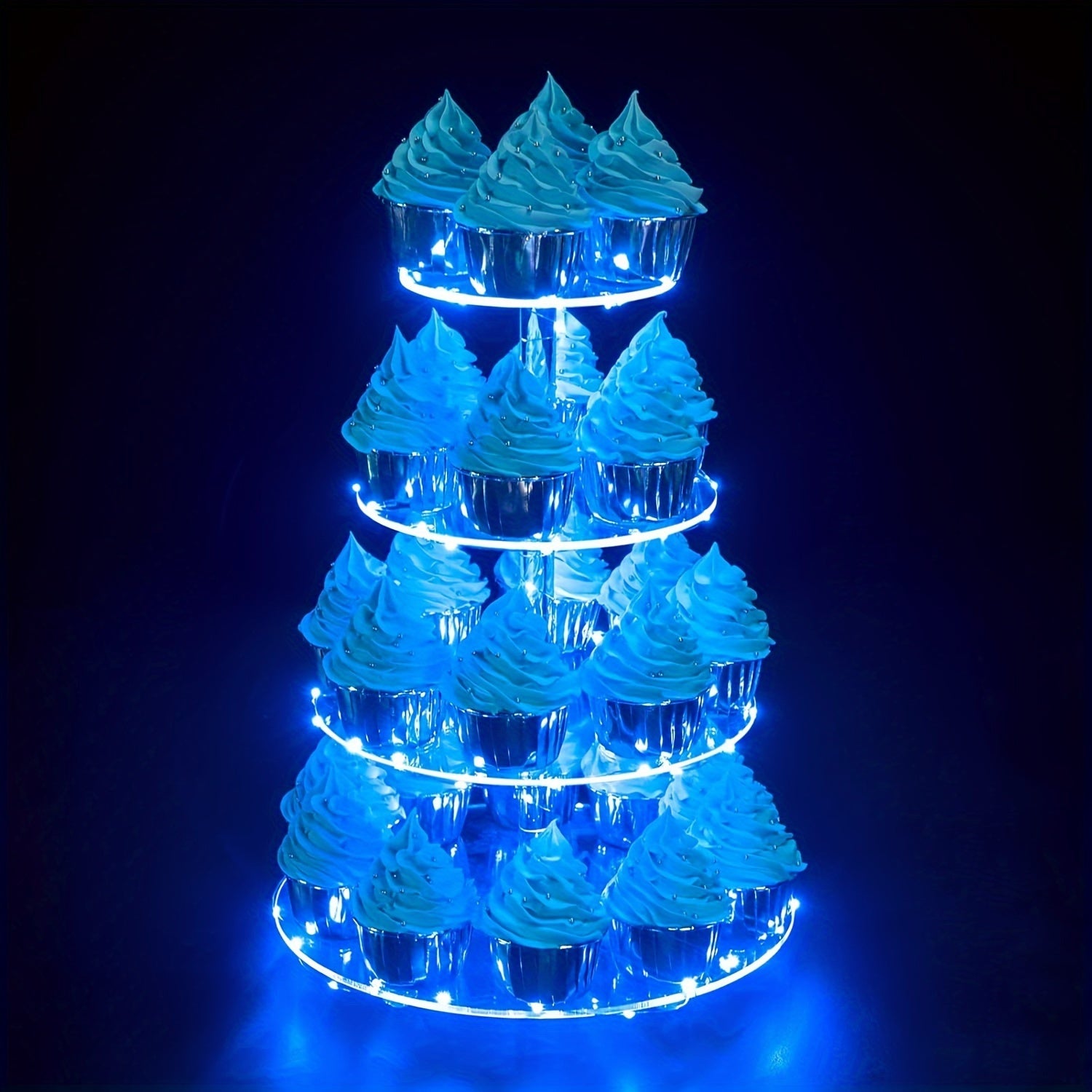 LumiCup™ Luxe acryl Cupcakes Houder |  Met LED-licht