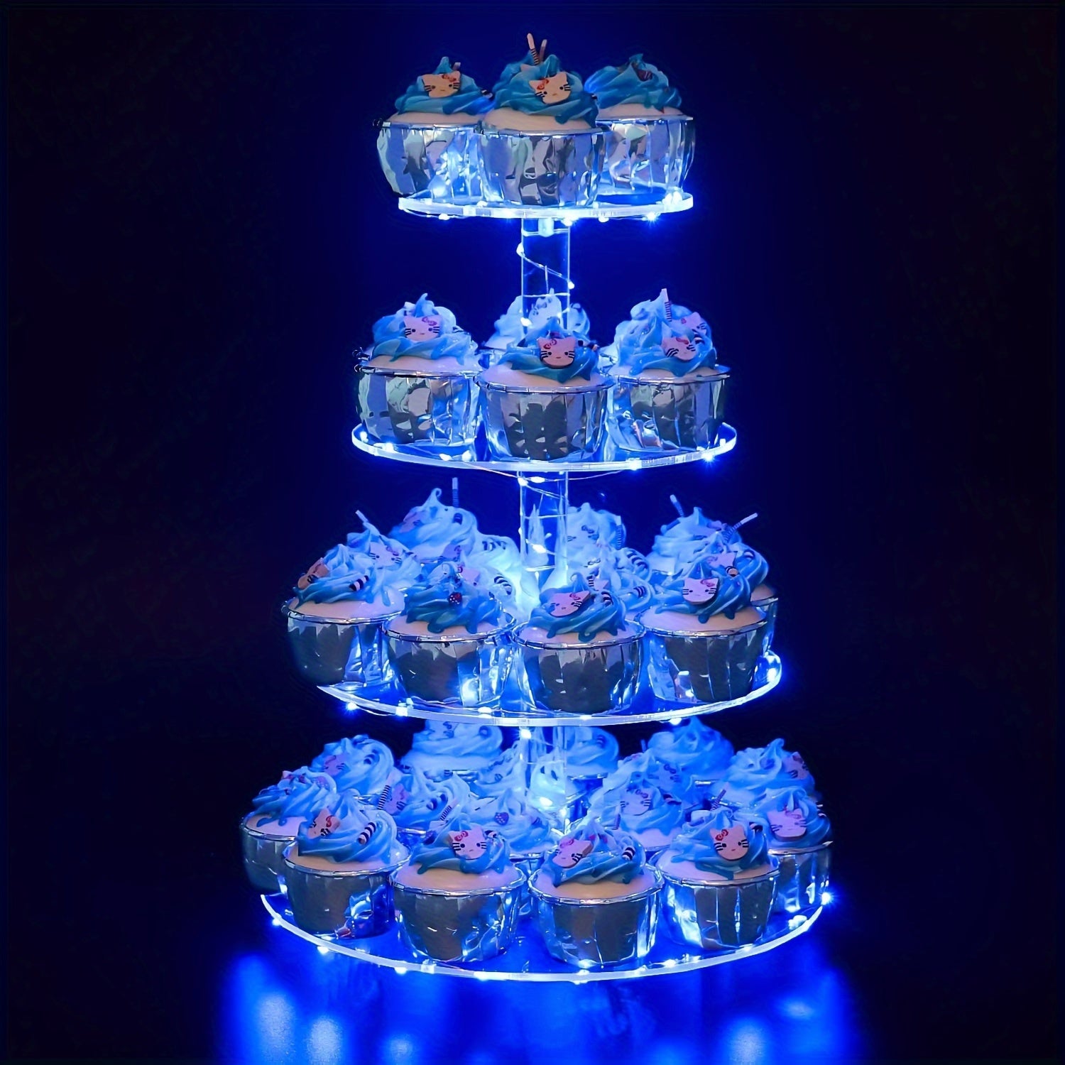 LumiCup™ Luxe acryl Cupcakes Houder |  Met LED-licht