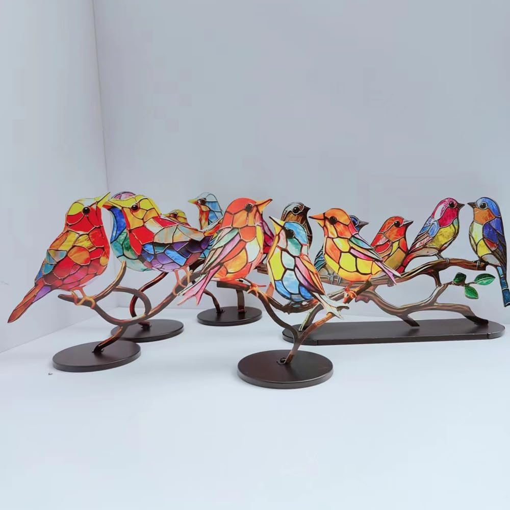Gebrandschilderde vogels op glas – Stijlvol & stevig