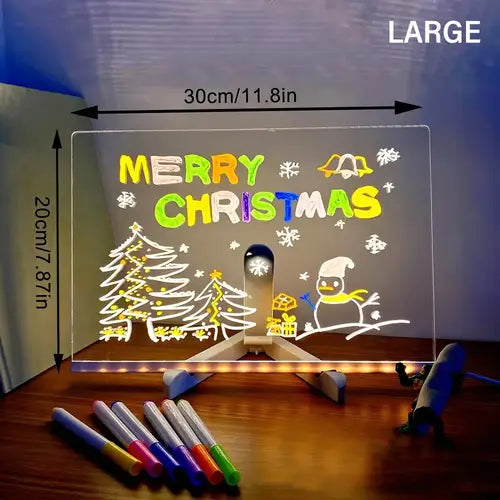 Magic LED-tekentafel voor kinderen – Inclusief 7 lichtgevende stiften