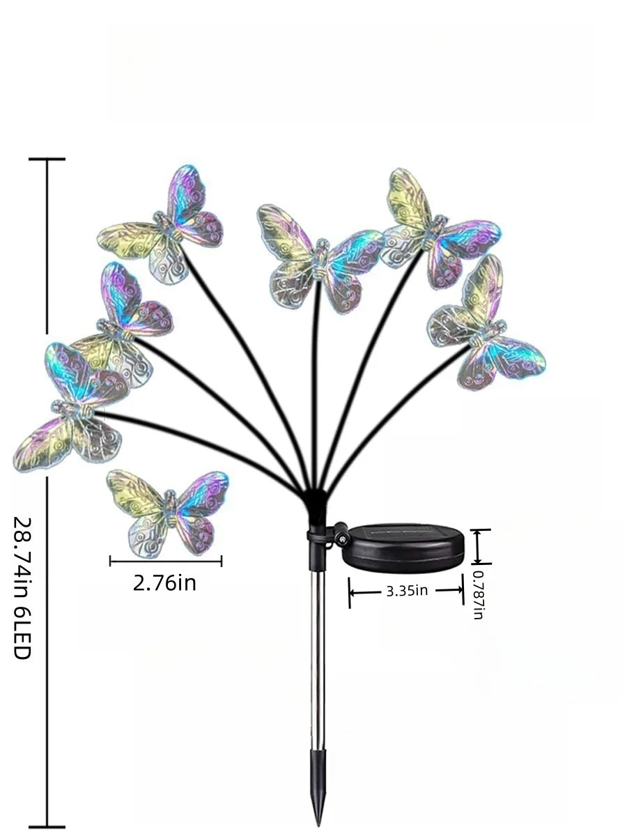 Solar Vlinder Tuinlamp – 6‑delig