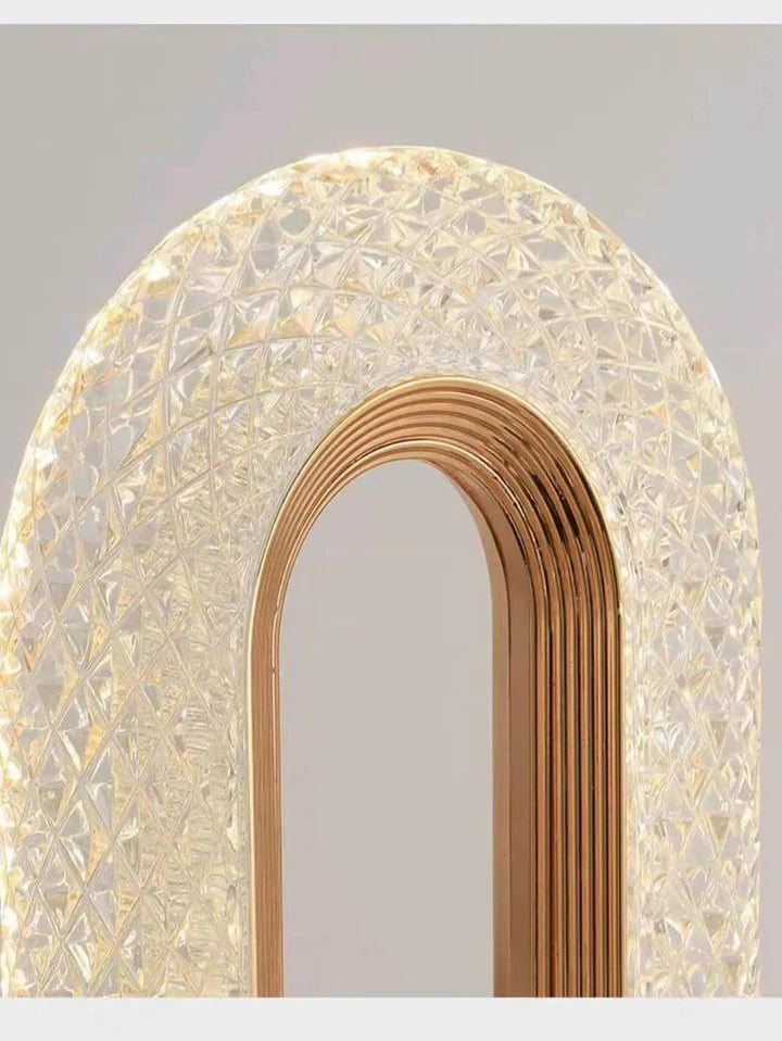 Kristallen Tafellamp in Rose Gold – Draadloos, Tactiel & Stijlvol