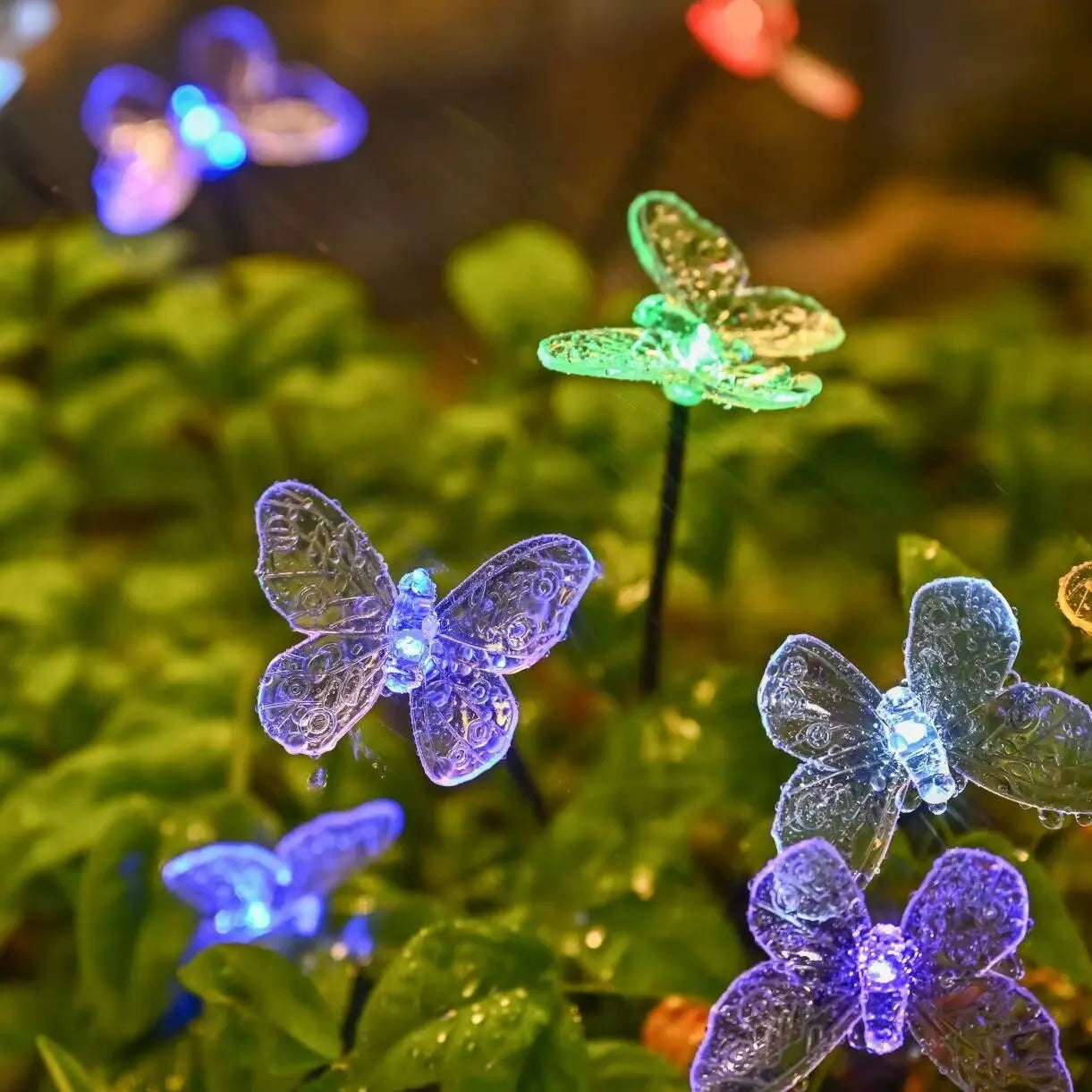 Solar Vlinder Tuinlamp – 6‑delig