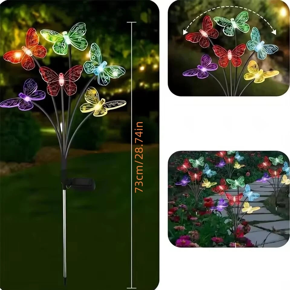 Solar Vlinder Tuinlamp – 6‑delig