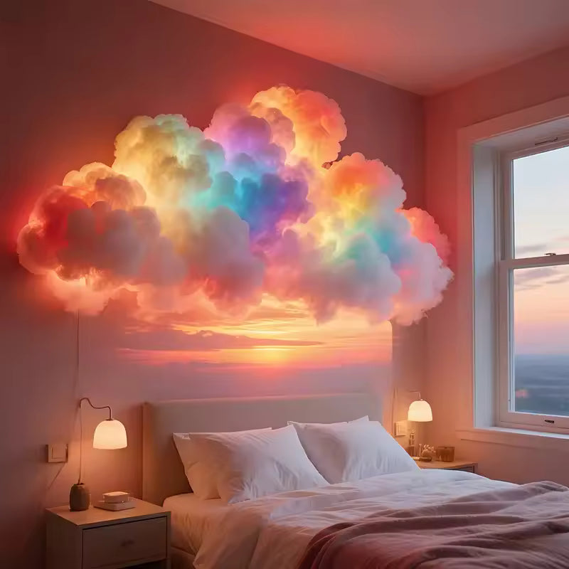 SparkCloud™ 3D LED Wolk Lamp – Draadloos & met App bediening | 1 meter lang