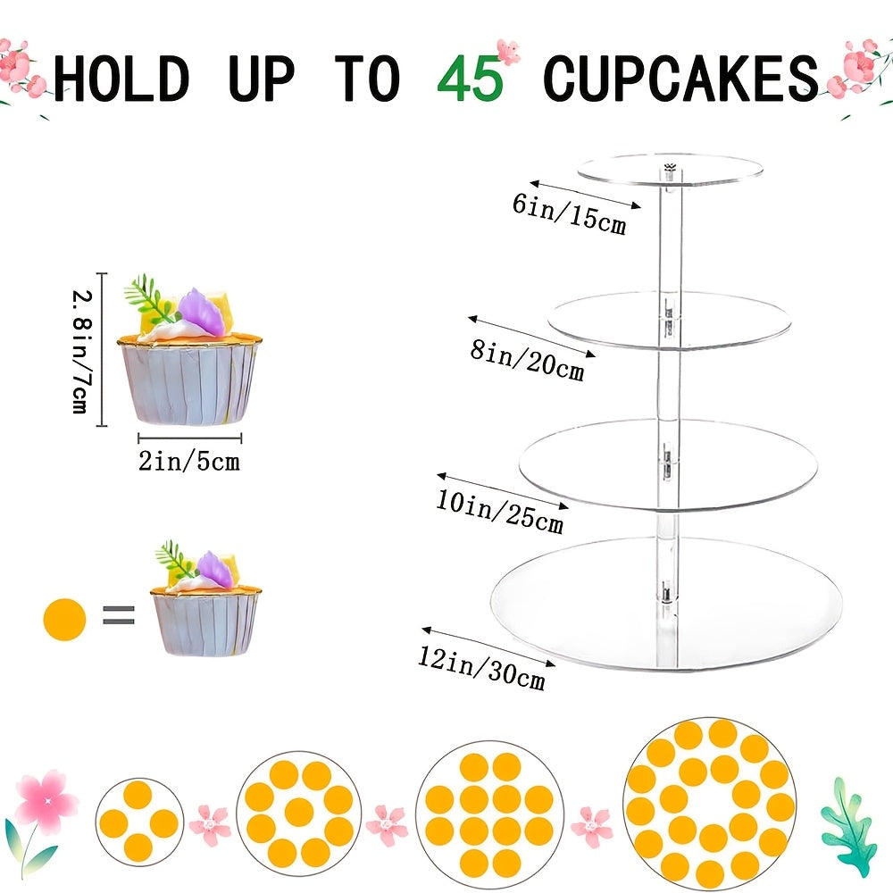 LumiCup™ Luxe acryl Cupcakes Houder |  Met LED-licht