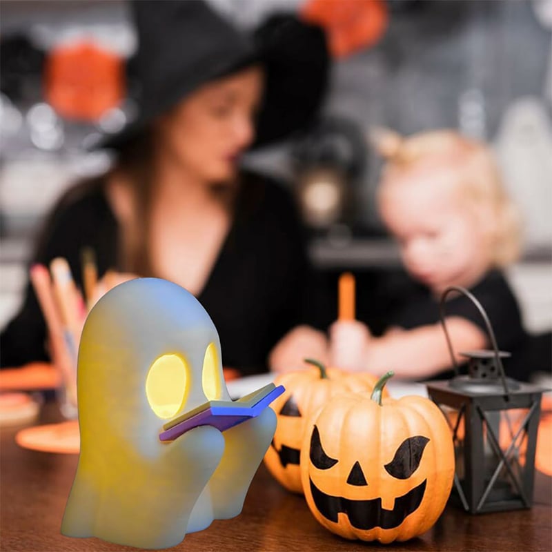 Boek lezende Spook: Perfect voor Halloween | Set per 2 stuks