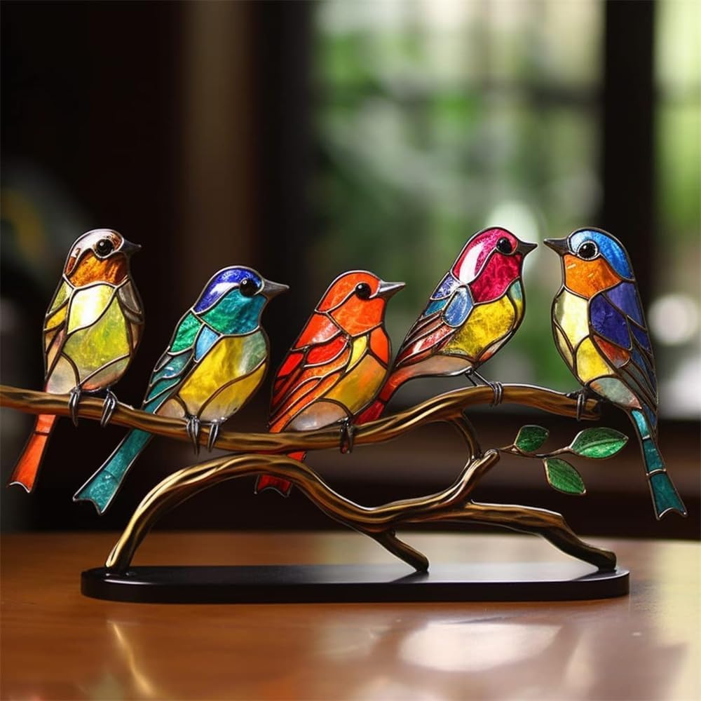 Gebrandschilderde vogels op glas – Stijlvol & stevig