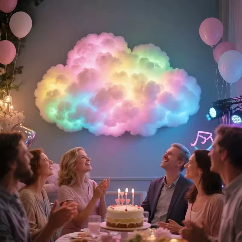 SparkCloud™ 3D LED Wolk Lamp – Draadloos & met App bediening | 1 meter lang