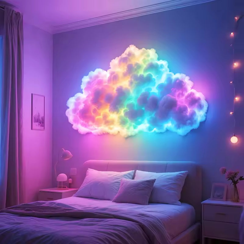SparkCloud™ 3D LED Wolk Lamp – Draadloos & met App bediening | 1 meter lang