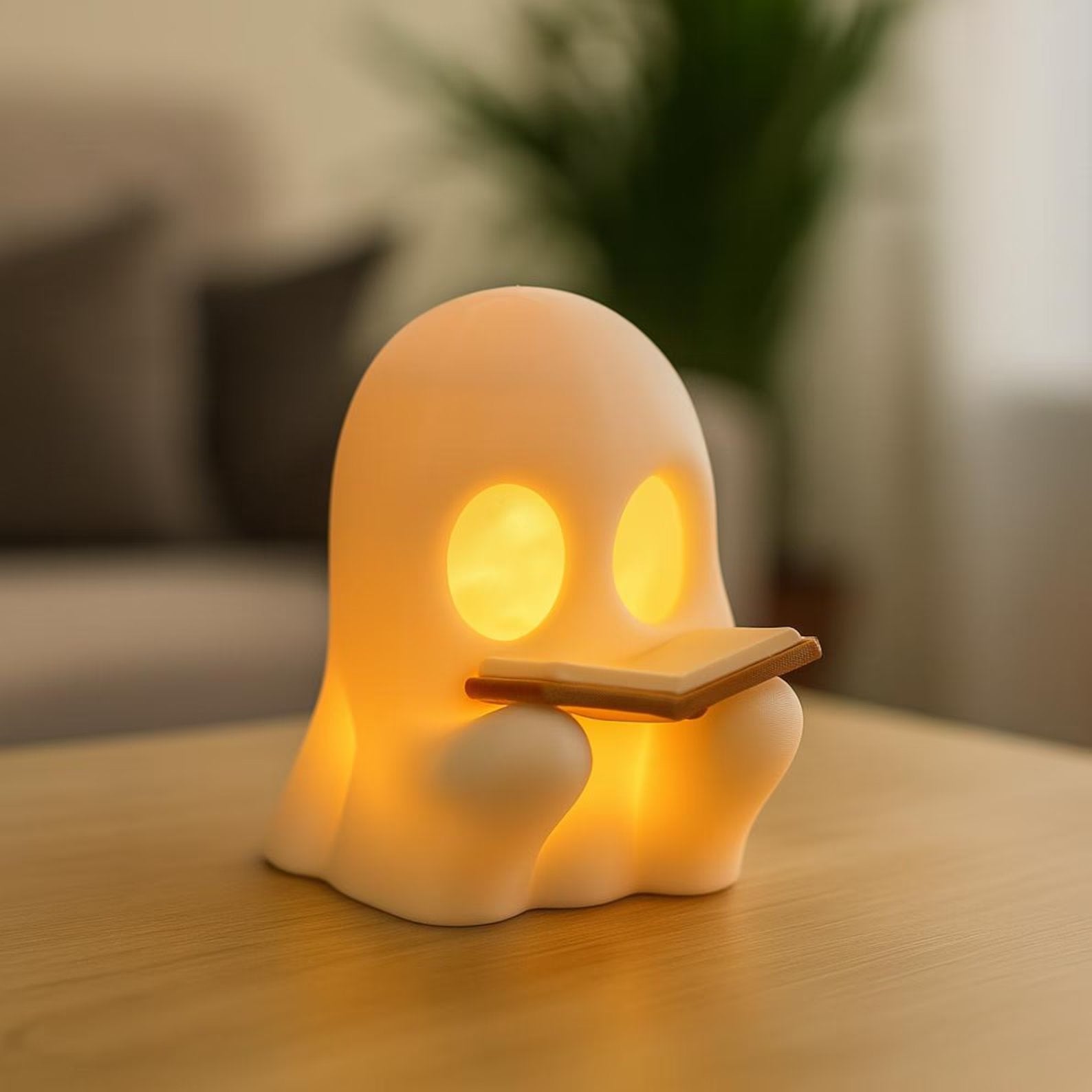 Boek lezende Spook: Perfect voor Halloween | Set per 2 stuks