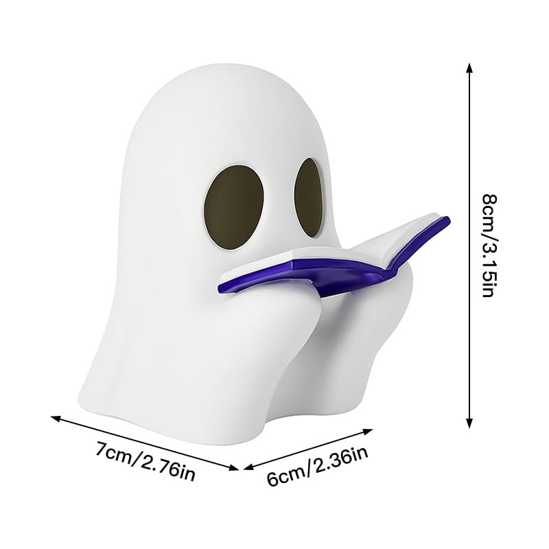 Boek lezende Spook: Perfect voor Halloween | Set per 2 stuks